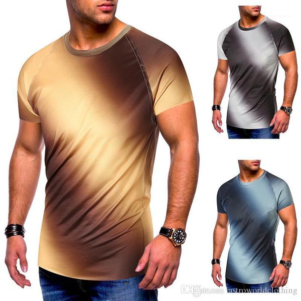 

футболки 2019 летняя мода o-образным вырезом с коротким рукавом street тис топы hombres gradient mens t, White;black