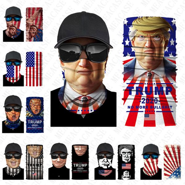 

3d fashion face mask designer american flag trump print cycling breathable mouth-muffle headband veil scarf outdoor dustproof mask new d8501, Black;white