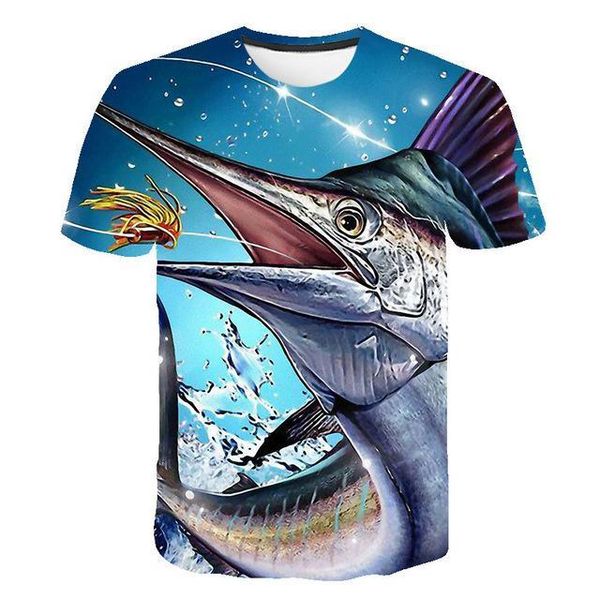 

new fish europe and america style beauty 3d trend elegant 3d print shirts harajuku humor kawaii men clothing