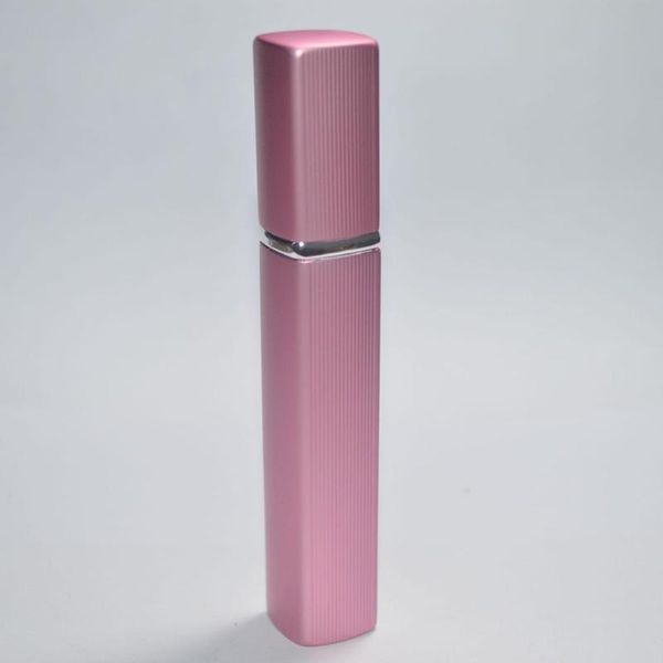 

12ml containers portable perfume bottle mini spray refillable empty press square travel gift atomizer anodized aluminum cosmetic