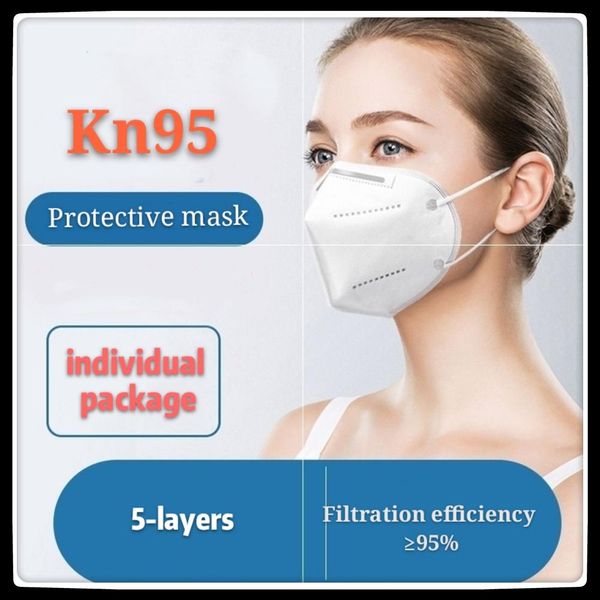 

Free DHL shipping 3-7 days to the U.S. High-quality five-layer KN95 white mask with certificate, dust-proof and fog-proof PM2.5 respirator