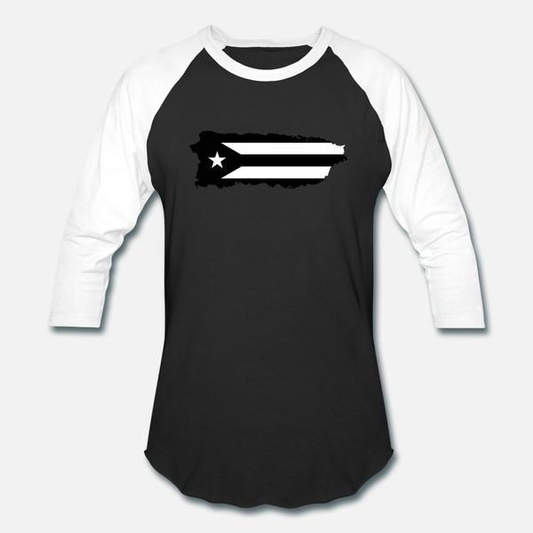

puerto rico black white t shirt men knitted cotton size s-3xl novelty fitness breathable summer cool shirt