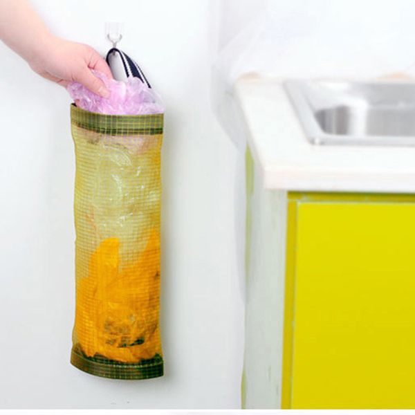 

home grocery bag holder wall mount storage dispenser