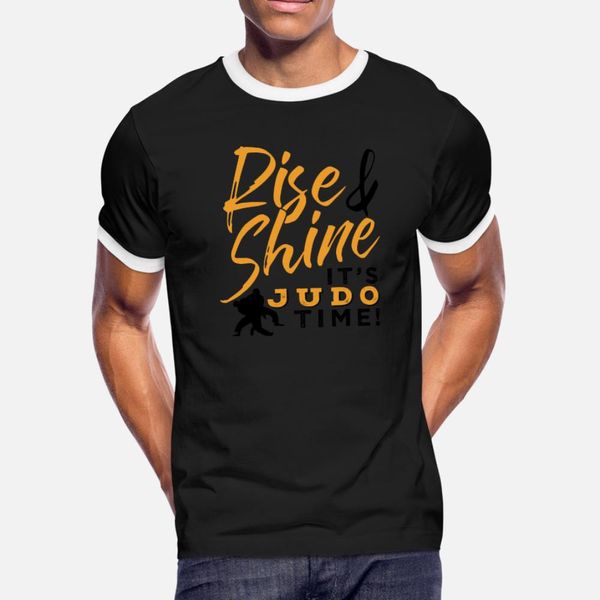 

rise and shine it's judo time judoka fan gift t shirt men print 100% cotton size s-3xl pictures famous building summer novelty shirt