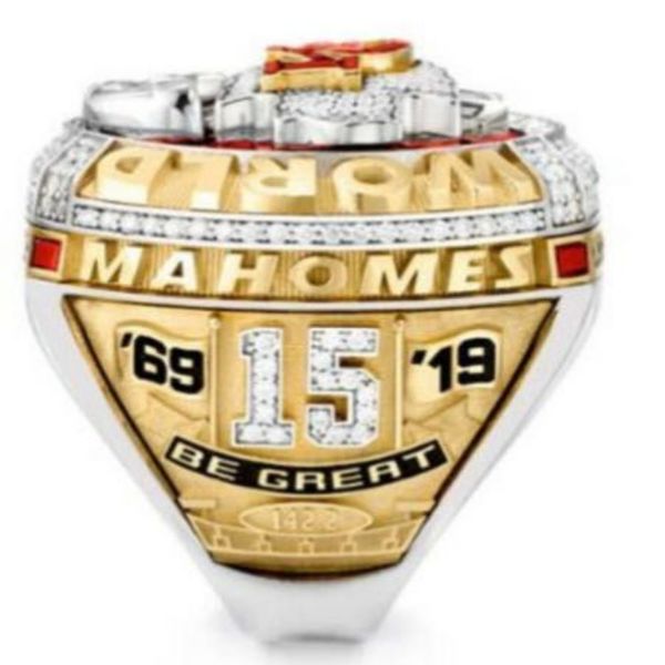 

wholesale 2020 new kansas 2019 city chiefs world championship ring tideholiday gifts for friends, Golden;silver
