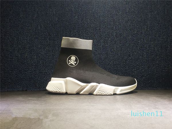 

2018 black red yundong leisure, men's and women's speed elastic knit speed casual shoes, size l11