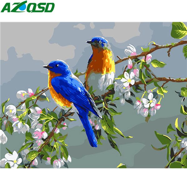 

wall art paint by numbers for adults birds home decoration unframe diy coloring by numbers animal acrylic paint handmade gift