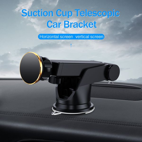 

magnetic car phone holder for iphone xs max xr 8 6 telescopic suction cup car dashboard mount cell mobile phone holder stand