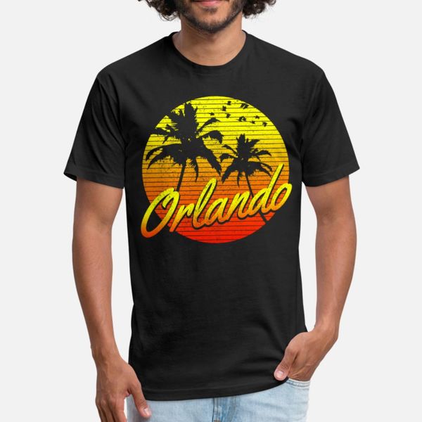 

orlando florida vintage beach summer gift t shirt men print 100% cotton o neck original anti-wrinkle basic spring autumn trend shirt