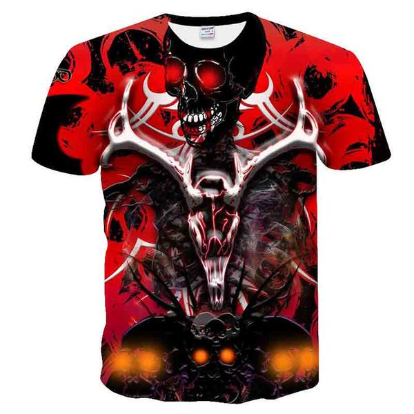 

mask unique 3d skull print peking opera halloween 3d print shirts humor harajuku comics men clothing