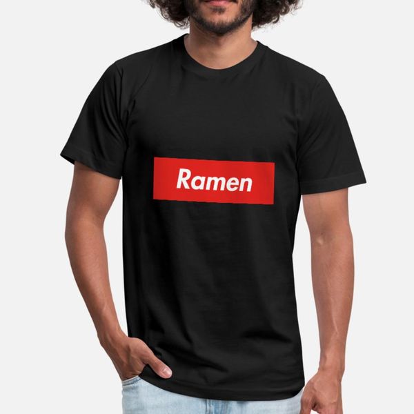 

ramen boxed logo t shirt men personalized cotton o-neck clothes graphic breathable spring outfit shirt