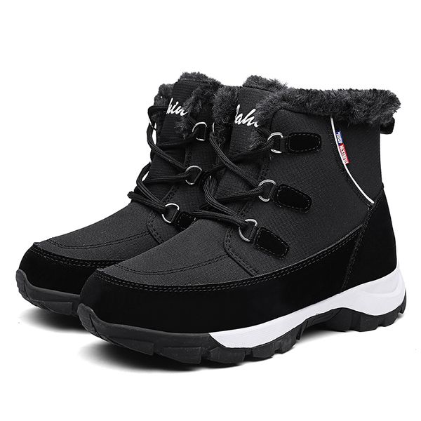 

women winter boots 2020 fashion waterproof cloth black women shoes warm plush shoes ankle botas motorcycle booties
