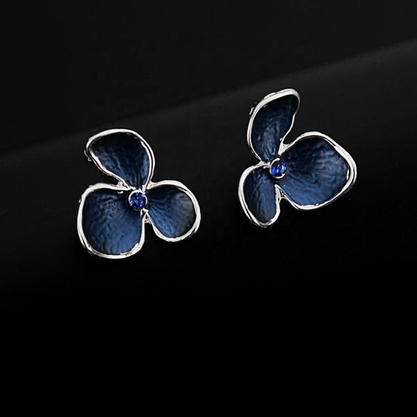 

women earrings beautiful fashion earrings for women statement jewelry accessories gifts trendy enamel flower alloy earring, Silver