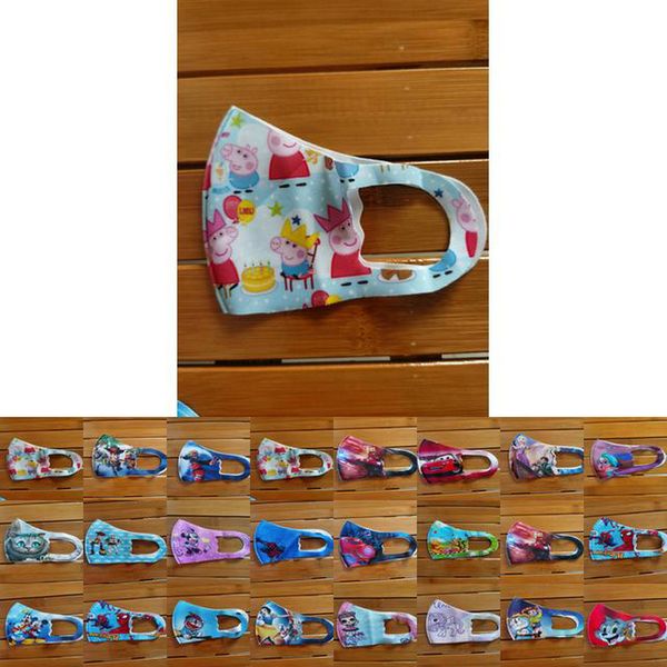 

10pcs kids face mask tapaboca character cartoon facecover face mouth nose protection children fashion mouth face mask, Blue