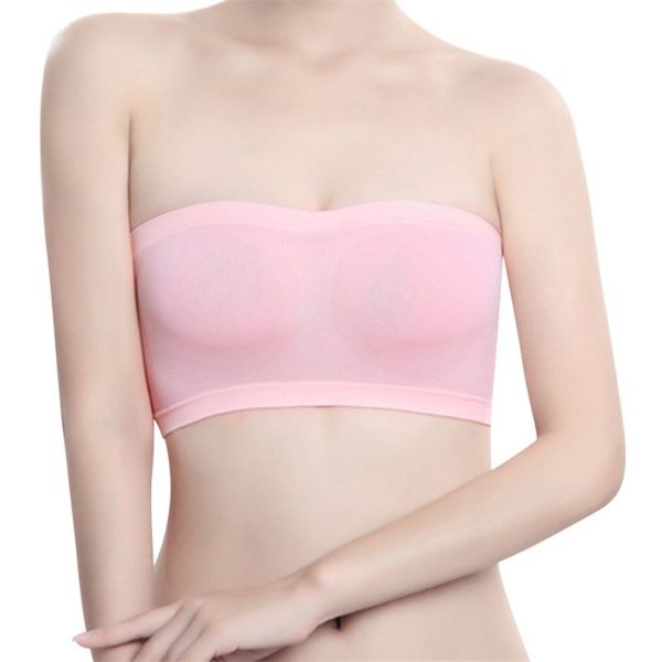 

женщины без бретелек бесшовная дышащий спорта бюстгальтеры без бретелек sexy сиськи tube бег йога фитнес bra tops лето новый лифчик, White;black