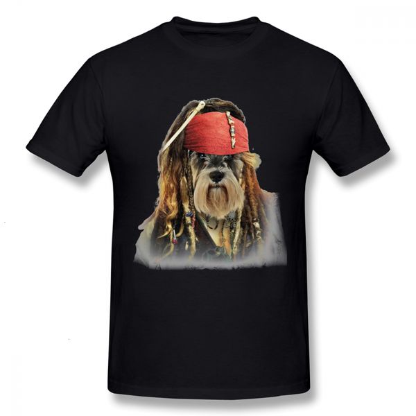 

hkfz hipster schnauzer pirate tee for boy for male 100% cotton clothes plus size t shirt
