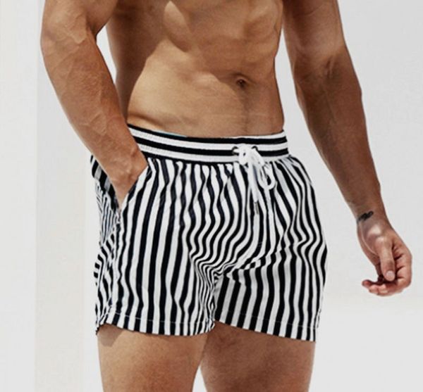 Calções de natação maiô beachwear troncos banho prancha de surf listrado plus size para homem homem secagem rápida dos homens desmiit beach317v