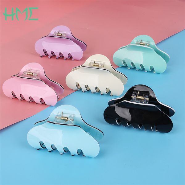 

new large size acrylic hairpins women hair clip solid color women hair make up washing tool accessories, Golden;silver