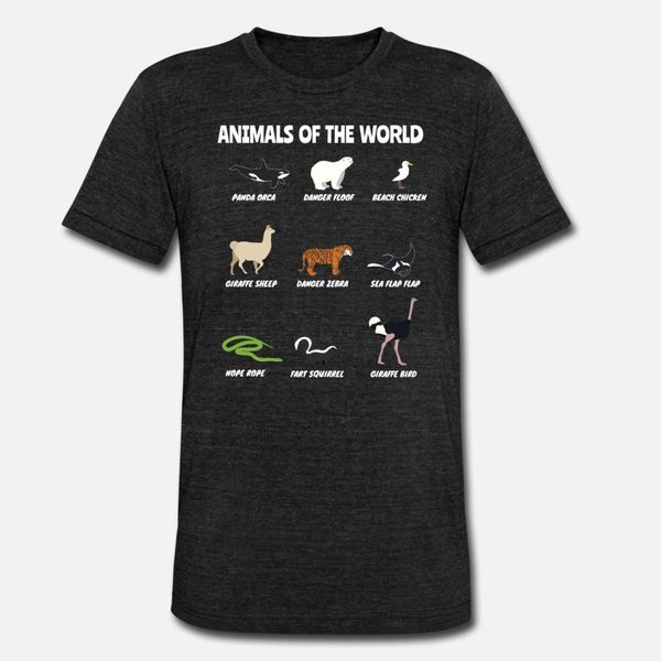 

animals of the world t shirt men designer 100% cotton s-xxxl outfit cute new fashion spring natural shirt