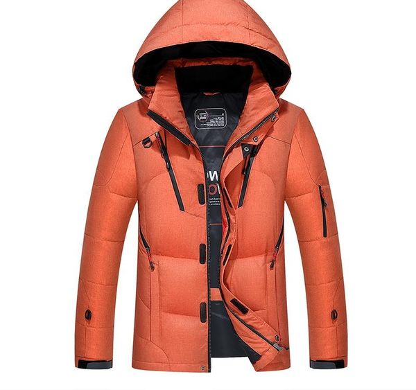 

90% white duck down men s winter jacket thick snow parka overcoat white duck down jacket men wind down coat 1987003, Black