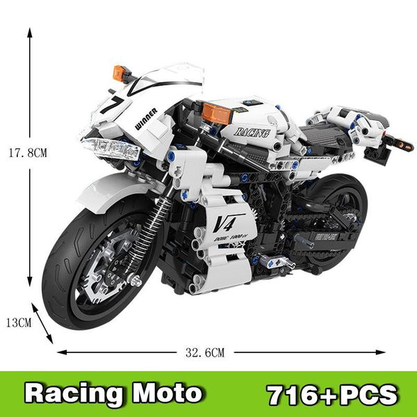 

simulation racing motorcycle technology assembly building blocks educational toys gift for children boy technic cycle bricks bbyurm homebag