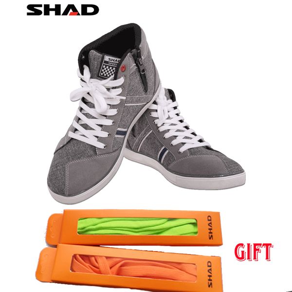 

shad motorbike riding shoes motorcycle boots men fashion gearshift racing breatheable biker boots protections 2 pair shoelace