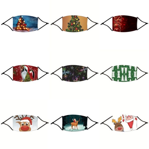 

mouth christmas mask anti dust , smoke, s, gas face christmas mask adjustable & reusable protection filters christmas masks with 2#45033, Black