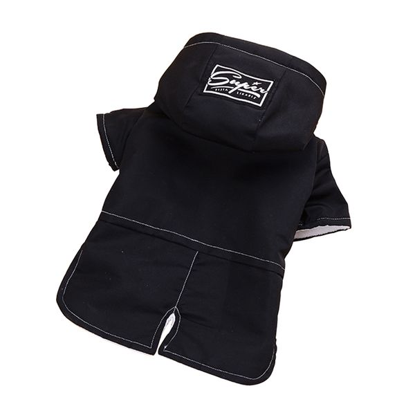 

autumn dog coat with hood warm button down breathable soft thicken cotton padded