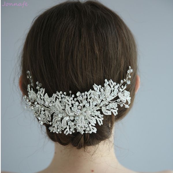 

shine silver color rhinestone bridal hair clip crown women barrettes handmade wedding hair piece accessories, Golden;silver
