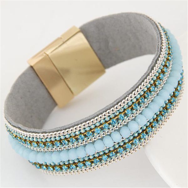 

tennis pulseras 2021 fashion crystal wrap bracelet femme magnetic bracelets & bangles for women men jewelry charm pulseira masculina, Golden;silver