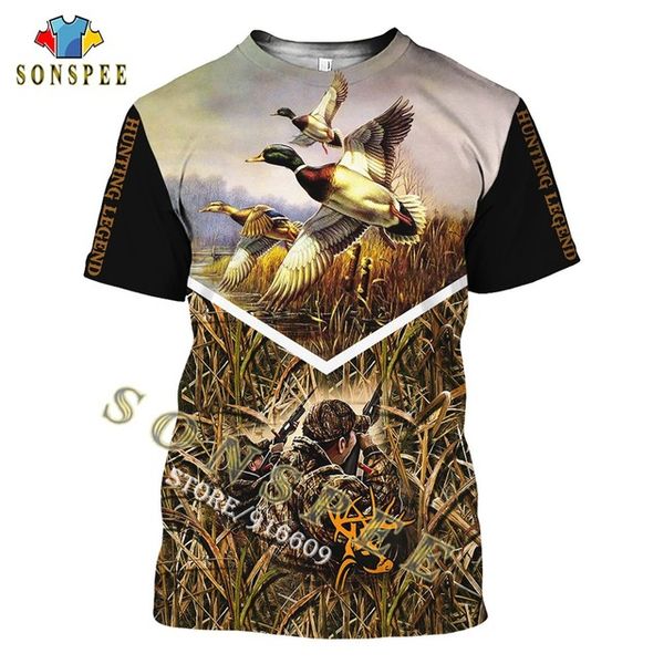 

sonspe camouflage hunting wild duck animal summer 3d print shirts kawaii hentai kawaii men clothing