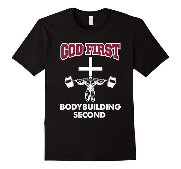 

2019 new summer tee shirt god first bodybuilding second - cool christian t shirts cool t-shirt
