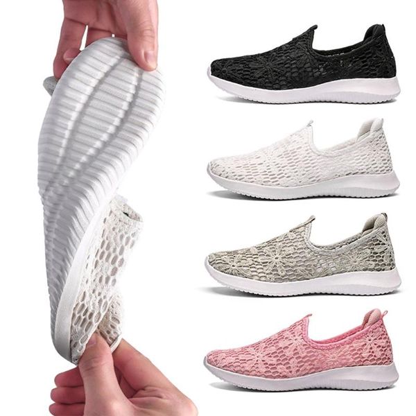 

fashion women's shoes breathable slip-on mesh outdoor leisure casual sneakers, Black