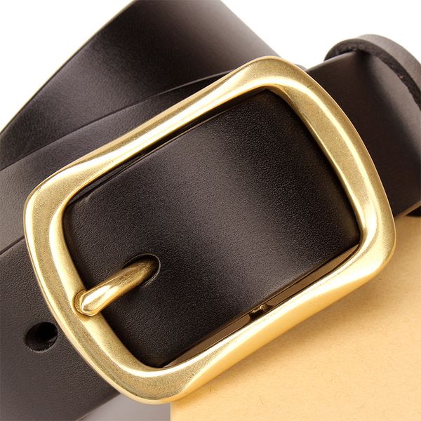 

Mens Pin Buckle Waistband Copper Buckle Leather Leather Belt Classic Full-Grain Leather Wild Waistband Factory Direct Sales