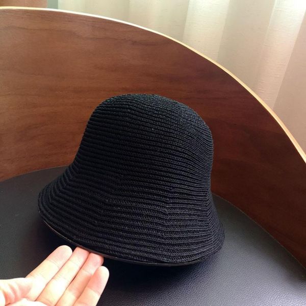 

hat female spring and summer knitted fisherman hat female japanese art bucket outdoor sun, Blue;gray