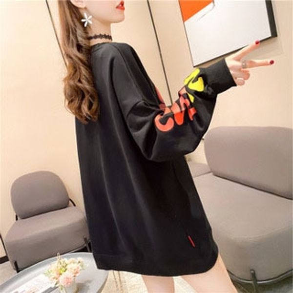 

autumn and winter women's new women's spring and autumn thin coat sweater sweater korean style ins fashion hong kong style coat (2, Black