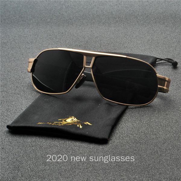 

mincl brand design men polarized sunglasses classic square pilot sun glasses for men 2020 retro driving black shades uv400 nx, White;black