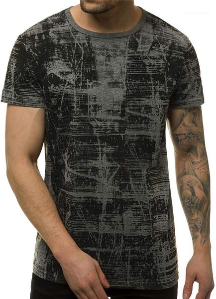 

slim fit tshirt summer pullover short sleeve o-neck tees homme casual clothes mens 3d, White;black