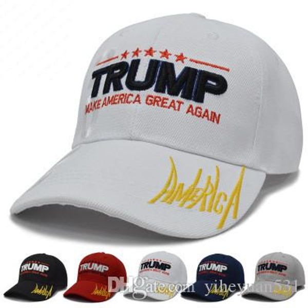 

new women men canvas embroidery breathable caps snapback baseball cap splicing 5 color trump hat make america great again hats dh0519, Blue;gray