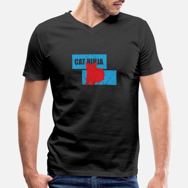

cat ninja тенниска мужчины характер 100% хлопок размер s-3xl family fitness дышащий spring vintage рубашка