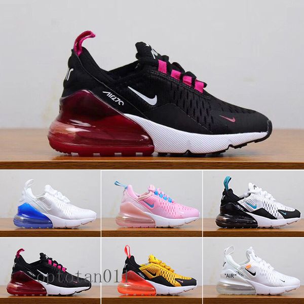 

2019 27c air cushion knit breathable children running shoes boy girl young kid sport sneaker size 28-35 hyt2
