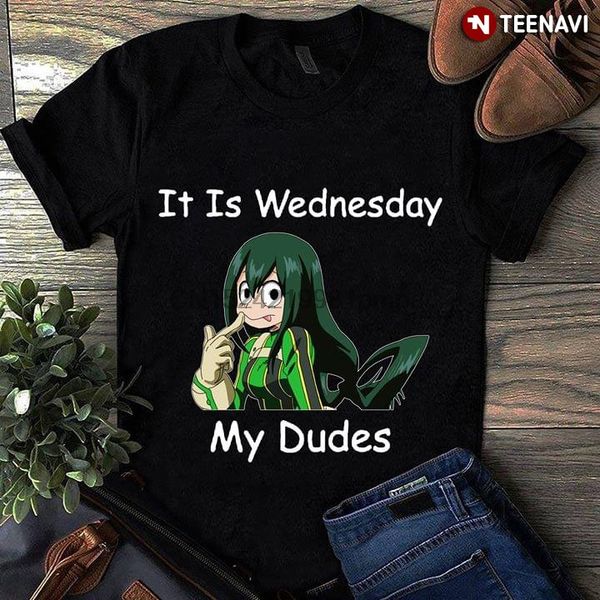 

men t shirt asui tsuyu it is wednesday my dudes women tshirts