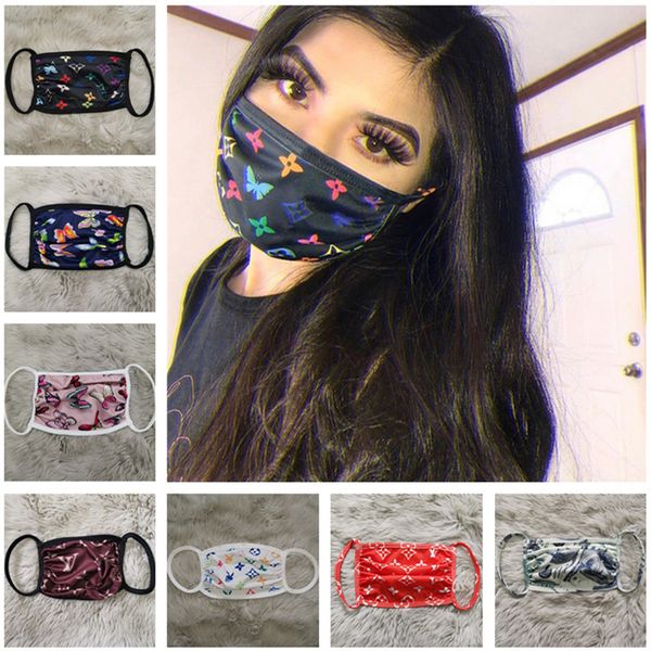 

face mask dustproof anti-uv face masks trendy print women men mouth cover washable breathable face mask fashion outdoor masks 2020, Blue
