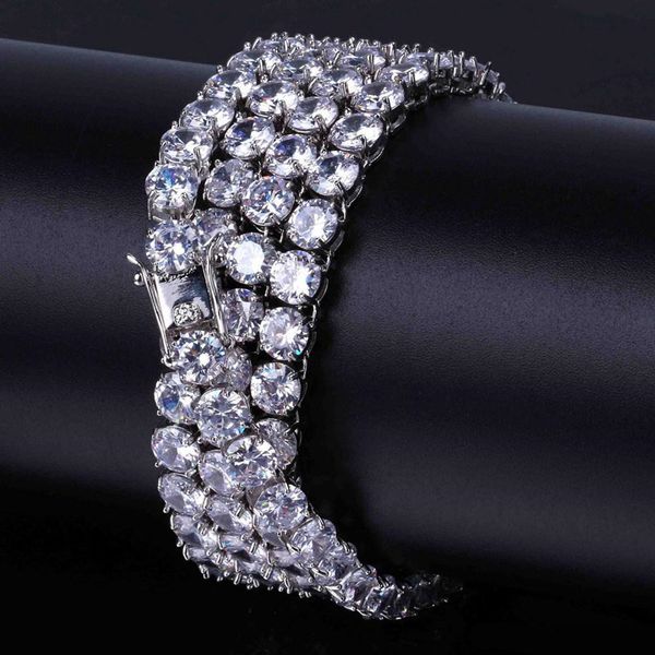 

3mm 4mm 5mm iced out 1 row tennis chain hip hop jewelry gold silver copper material men cz necklace