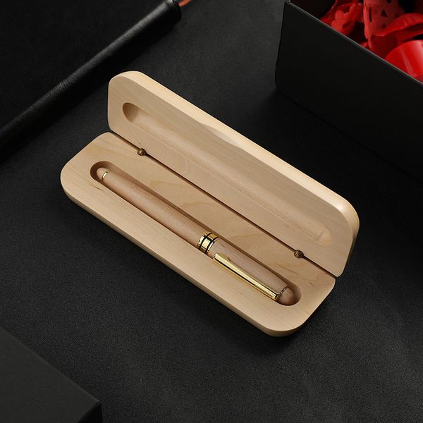 

single pen boxes retro wood pencil cases empty wooden gift boxes wb2548