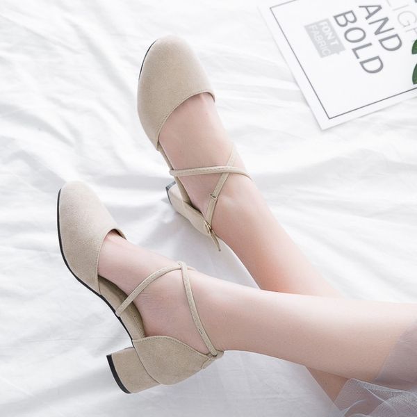 

oversized 12 high heels sandals women shoes woman summer ladies round head, thin strip and thick heel, Black