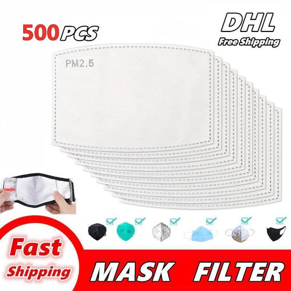 Masque Pad Joint de filtre Respirant Charbon Actif PM 2.5 Masque Filtre Papier Tampon pour Anti Haze Dust Cover Travail En Plein Air Super Gratuit DHL