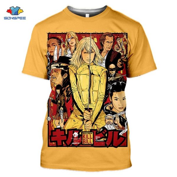 

summer kill bill horror crime movie homme 3d print shirts humor kawaii plus size men clothing