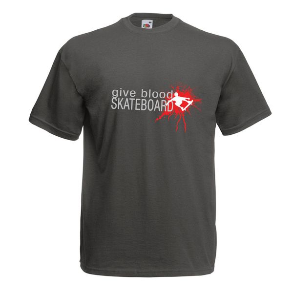 

t shirt men short sleeve funny give blood skateboards quotes, pro skater t shirts for mens men summer style