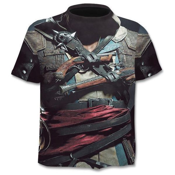 

3d skull t -shirt t -shirt o -neck t - 3d print shirts comics anime horror men clothing